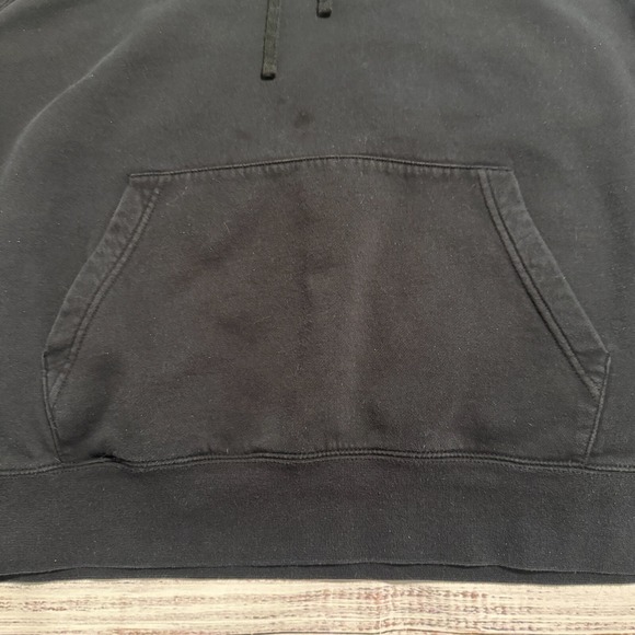 Nike Hoodie Swoosh Logo Pullover Hooded Sweatshirt Black Men's Size 2XL - Picture 7 of 15